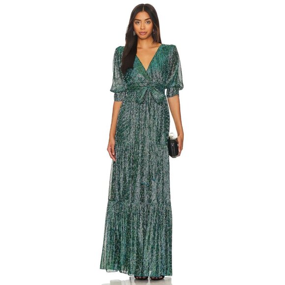 Tularosa Jainey Maxi Dress in Teal Blue Small New Womens Long Gown - Picture 1 of 11